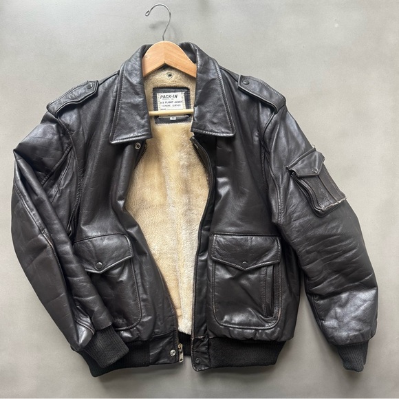 Other - Vintage Leather flight jacket